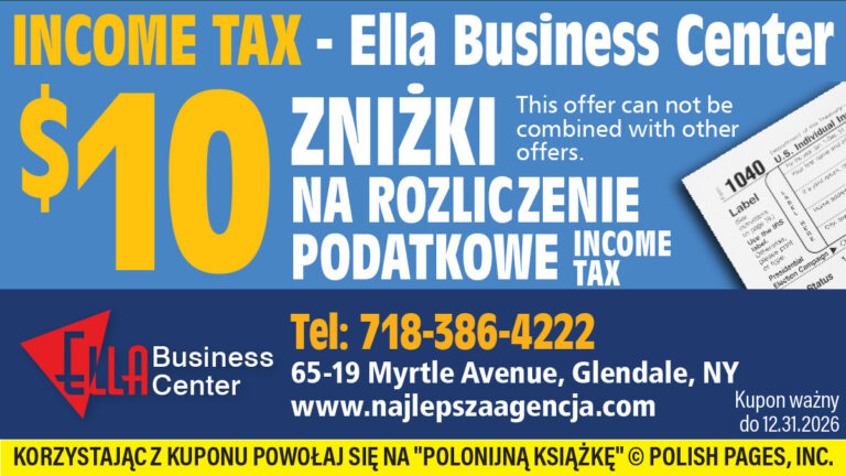Kupon ella business center rozliczenie podatkowe income tax glendale nowy jork
