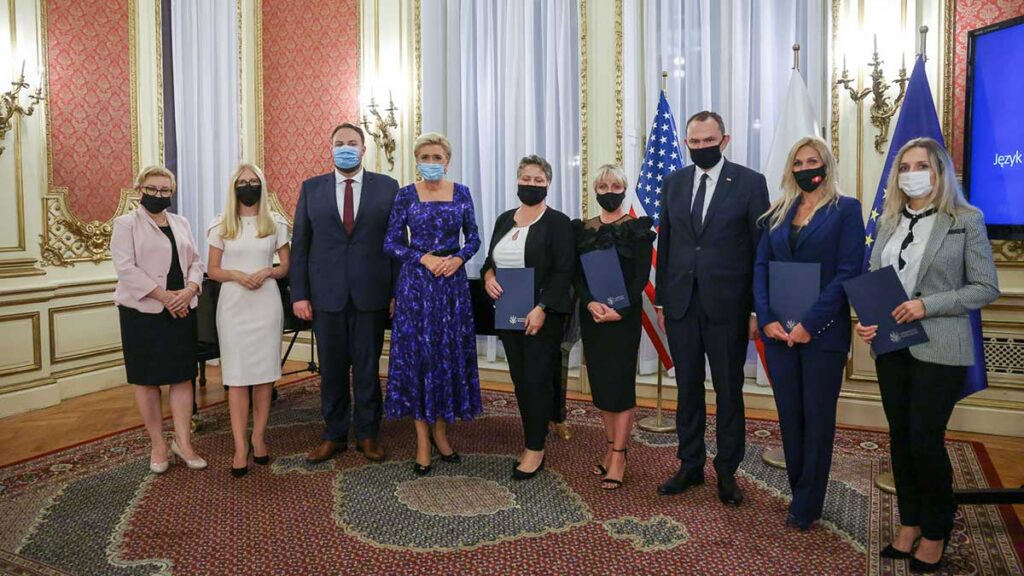 Agata kornhauser duda spotkala sie z nauczycielami polonijnymi w usa kat