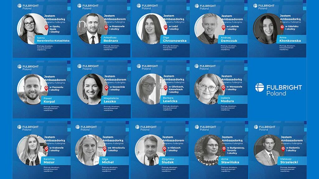 Ambasadorzy i ambasadorki programu fulbrighta w polsce kat