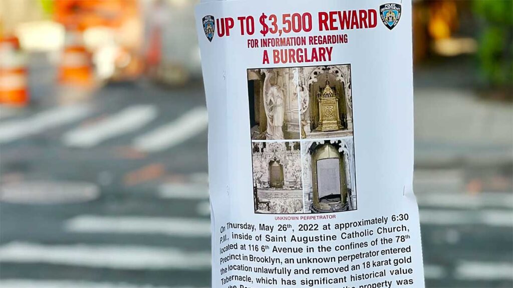 Bishop brennan blesses st augustine church following altar desecration and tabernacle theft kat