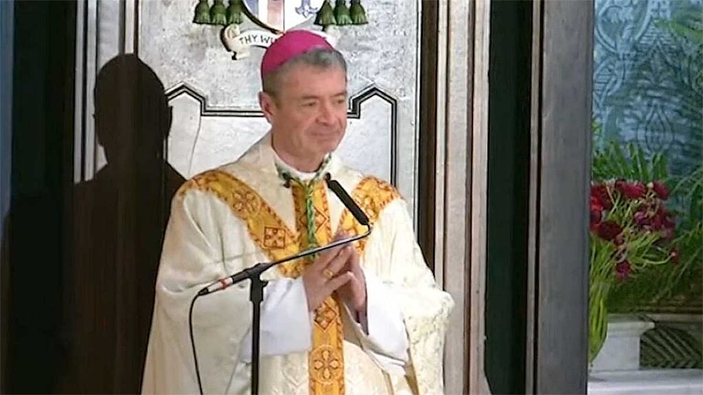 Bishop brennan declared christ is risen during the easter vigil in brooklyn kat