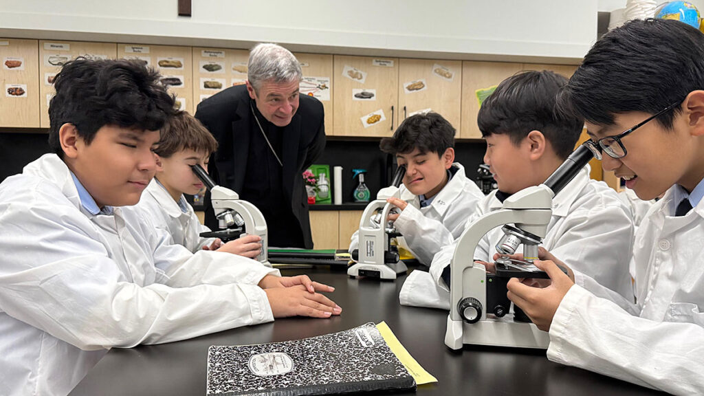 Bishop brennan joins st andrew avellino catholic academy to celebrate catholic schools week kat