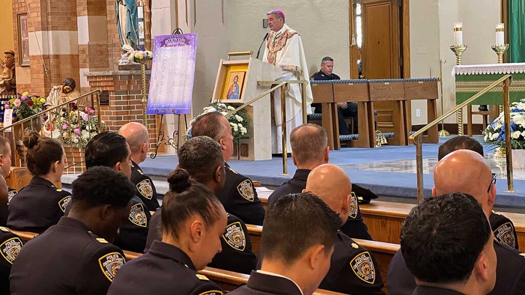 Bishop brennan leads nypd memorial mass remembering 132 fallen heroes kat