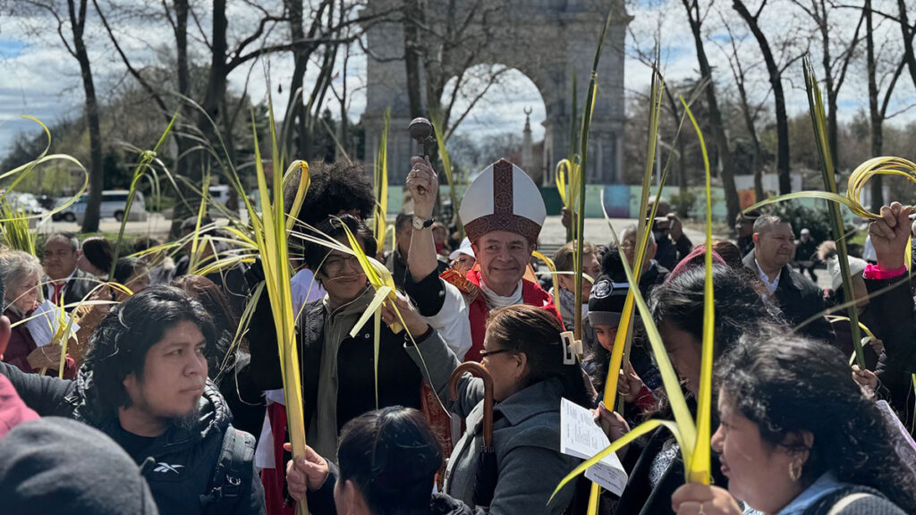 Bishop brennan leads palm sunday procession to begin holy week kat