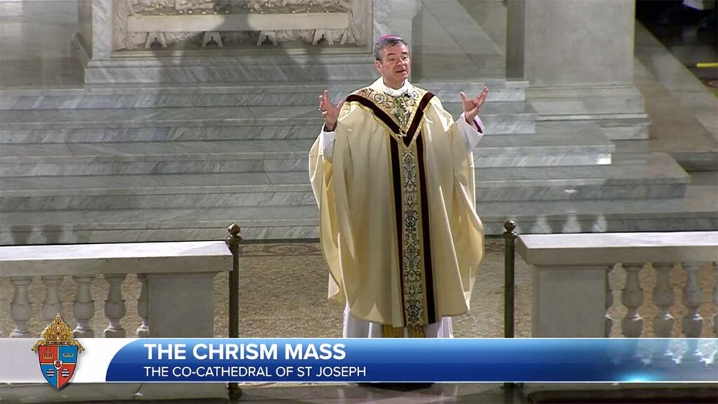 Bishop brennan speaks on brooklyn subway attack in homily during tonights brooklyn diocese chrism mass kat