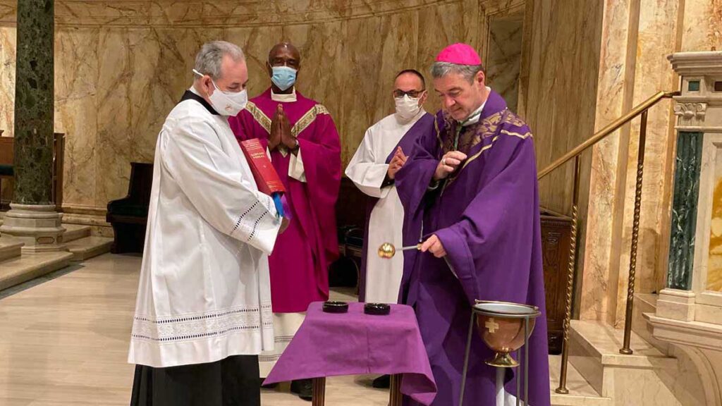Bishop robert brennan marks first ash wednesday as leader of the diocese of brooklyn kat