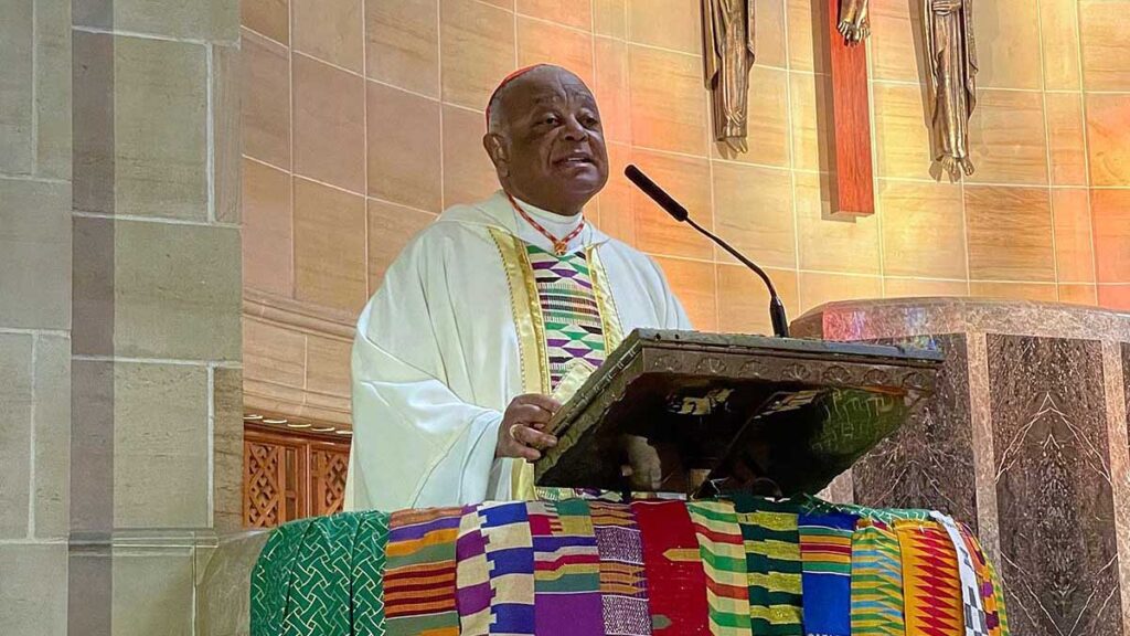 Black history month celebration mass featured wilton cardinal gregory the first black cardinal in america kat