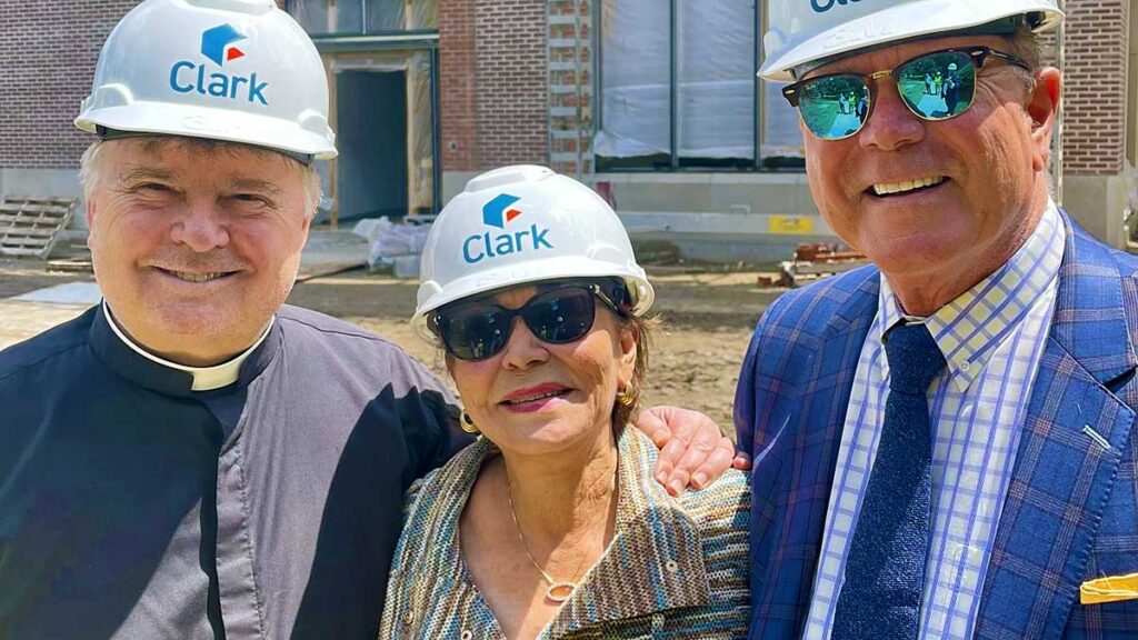 Blessing dedication of new joseph burkacki academic center richard mary trzcinski quad at the orchard lake schools kat