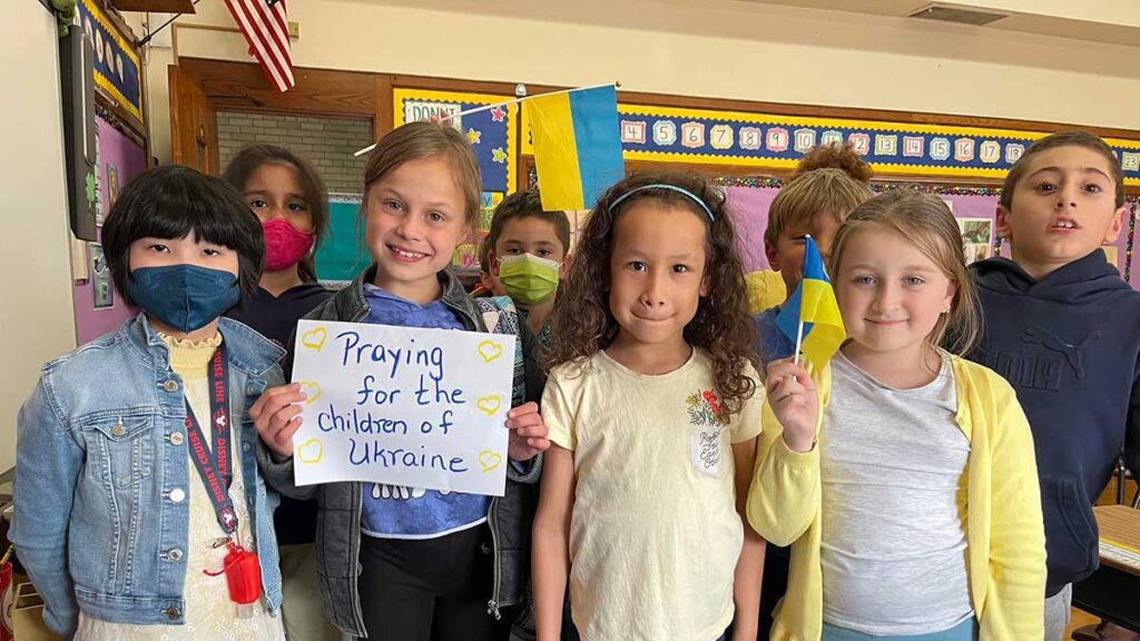 Brooklyn catholic school students send love and prayers to the children of the ukraine kat