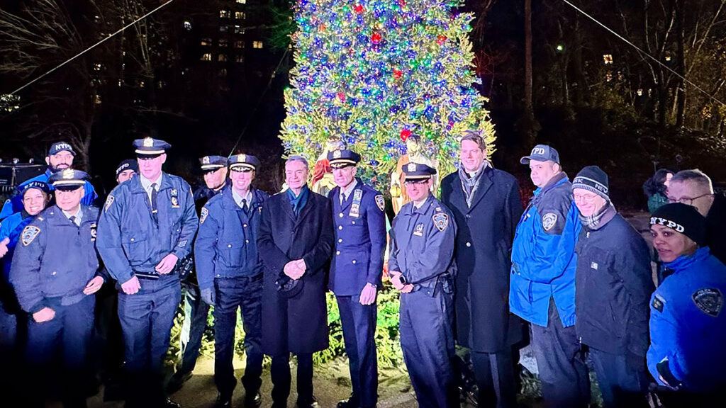 Brooklyn diocese christmas tree lighting in grand army plaza kat