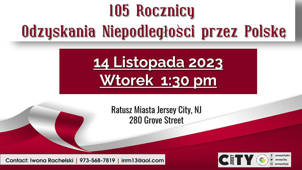 Ceremonia wywieszenia flagi rp w jersey city kat