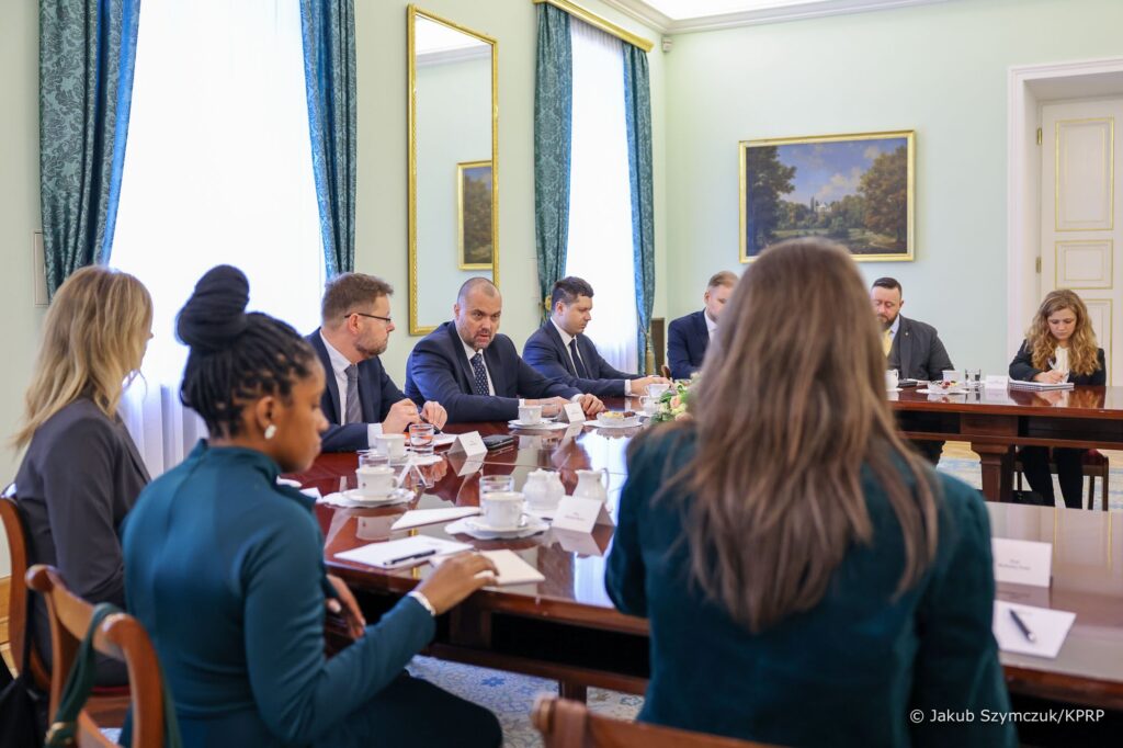 Delegacja doradcow kongresu usa na spotkaniu w belwederze kat