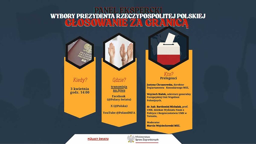 Dyskusja panelowa na temat glosowania polakow za granica podczas wyborow prezydenta rp kat