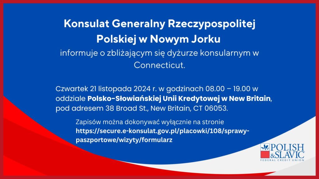 Dyzur konsularny w oddziale psfcu w new britain w listopadzie 2024 roku kat