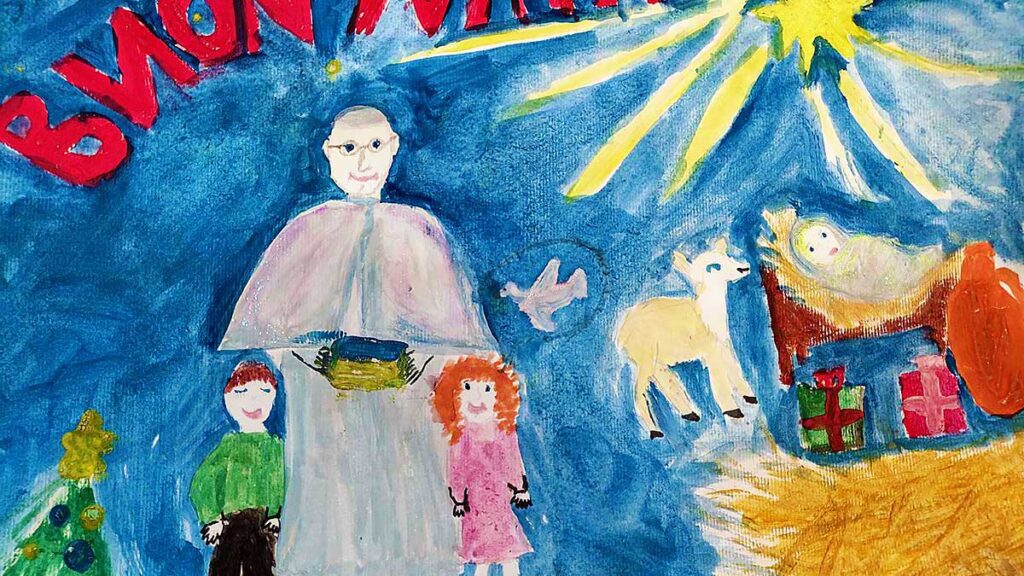 Dzieci z charkowa podziekowaly papiezowi franciszkowi kat