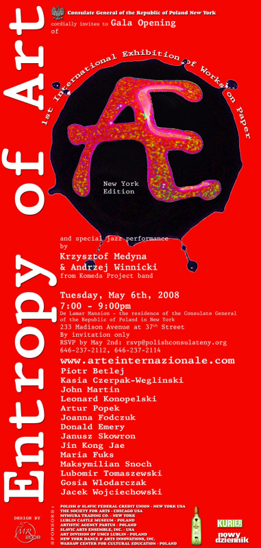 Entropy of art miedzynarodowa wystawa sztuki na papierze kat 50