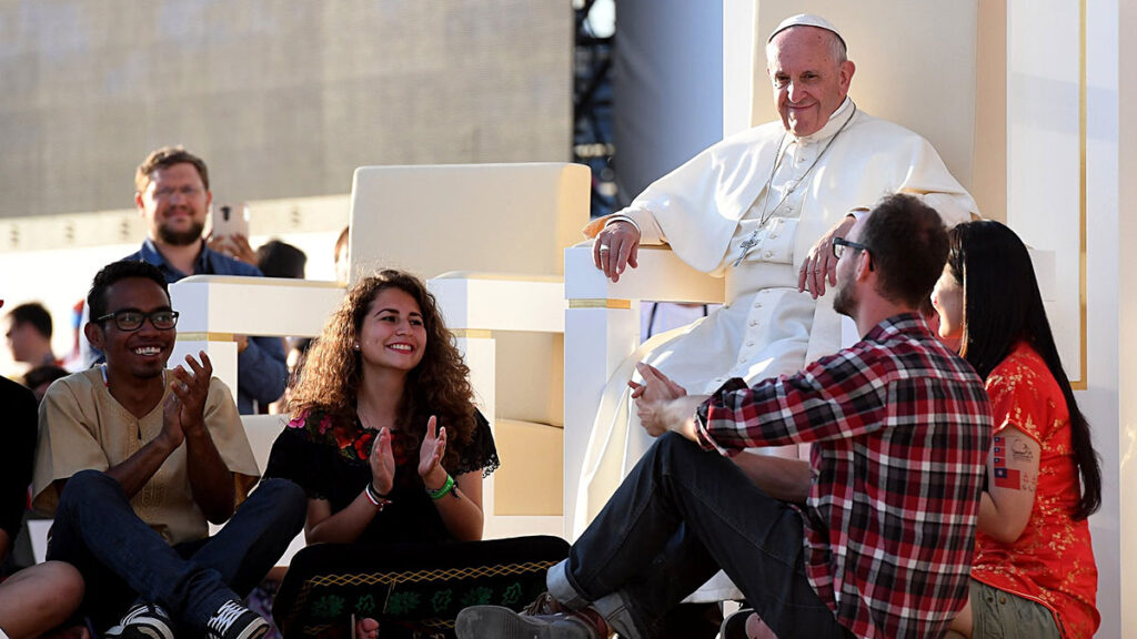 Franciszek do mlodych w medugorje z ewangelia budujcie nowa ludzkosc kat