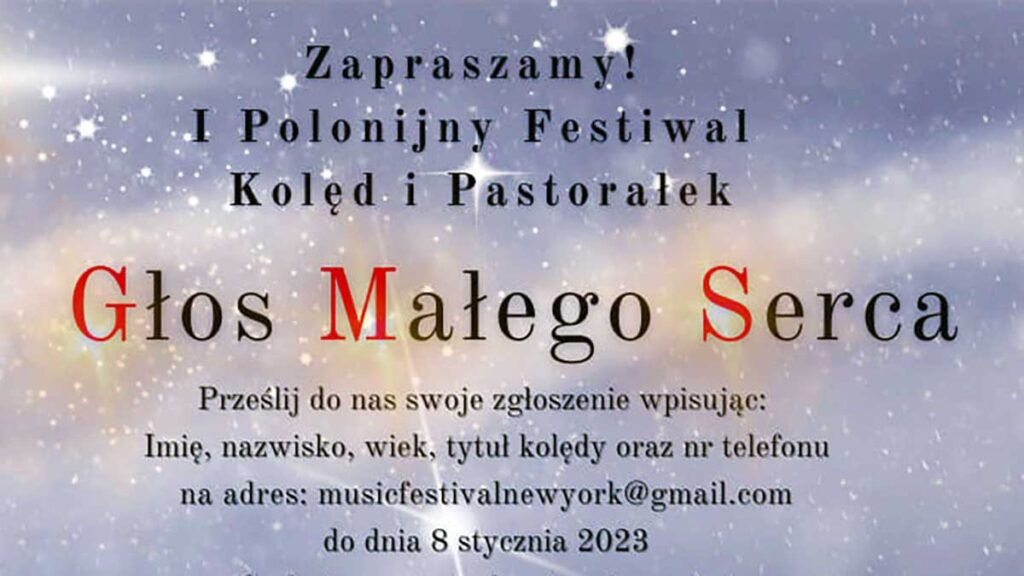 I polonijny festiwal koled i pastoralek pt glos malego serca kat