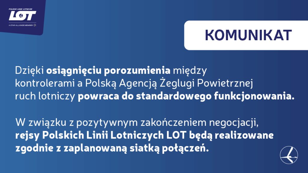 Komunikat pll lot o rejsach po 30 kwietnia br kat