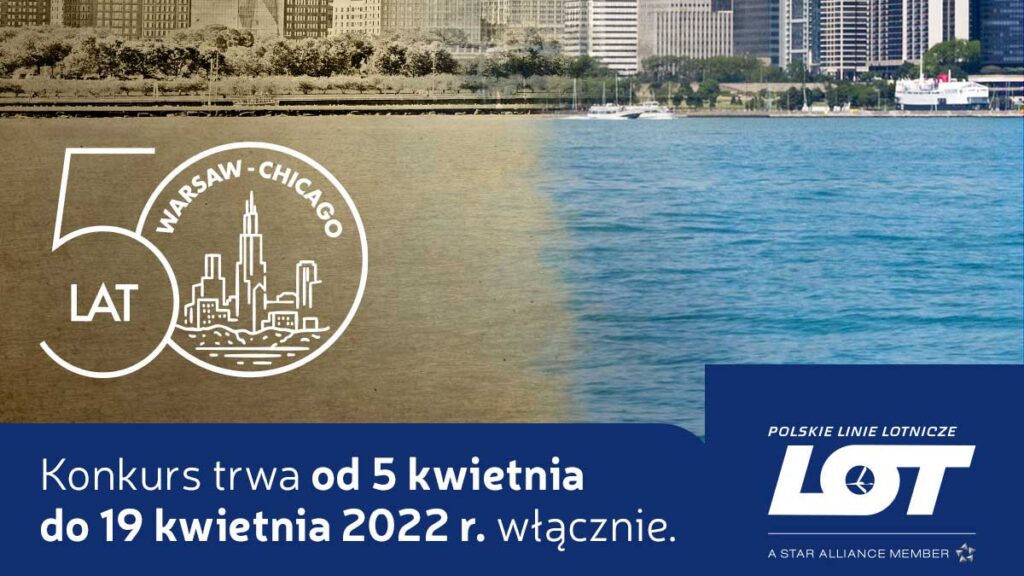 Konkurs pll lot z okazji 50 lecia polaczenia chicago warszawa kat