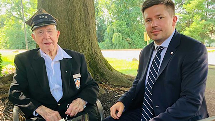 Krzyz komandorski orderu odrodzenia polski dla stefana skielnika z delaware kat