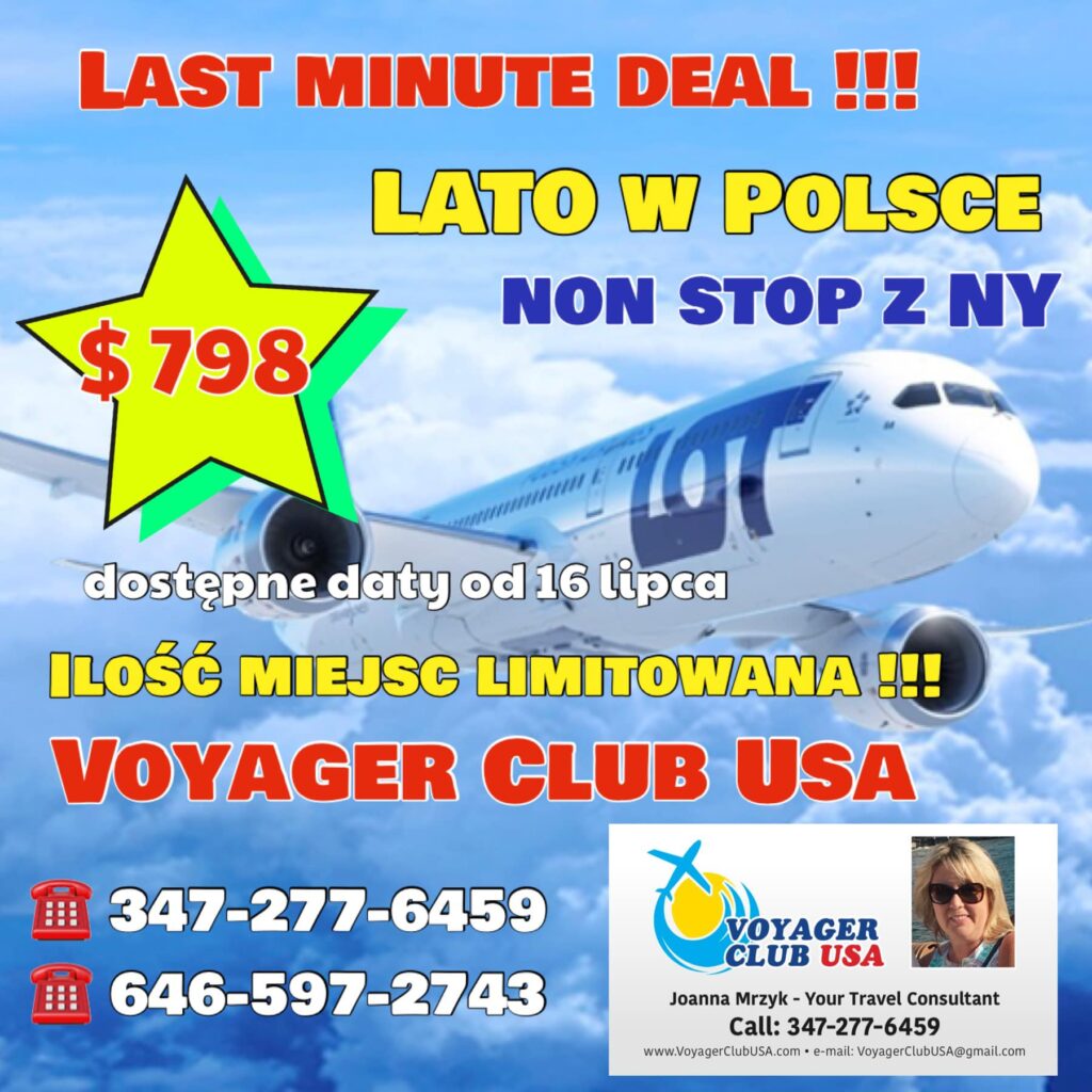 Lato w polsce super last minute deal na loty do warszawy z nowego jorku voyager club kat