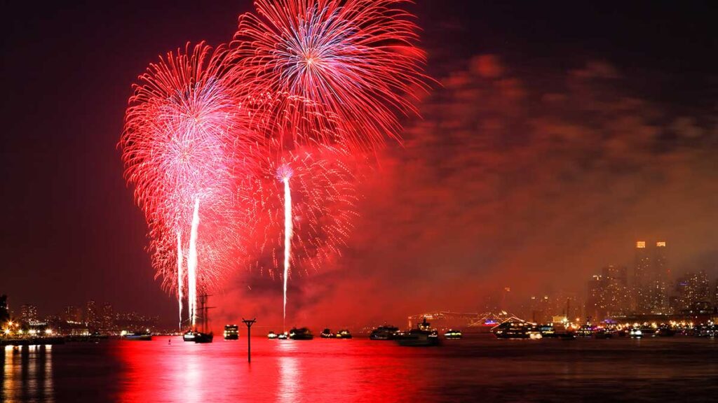 Macys fajerwerki na 4 lipca powracaja do nowego jorku kat