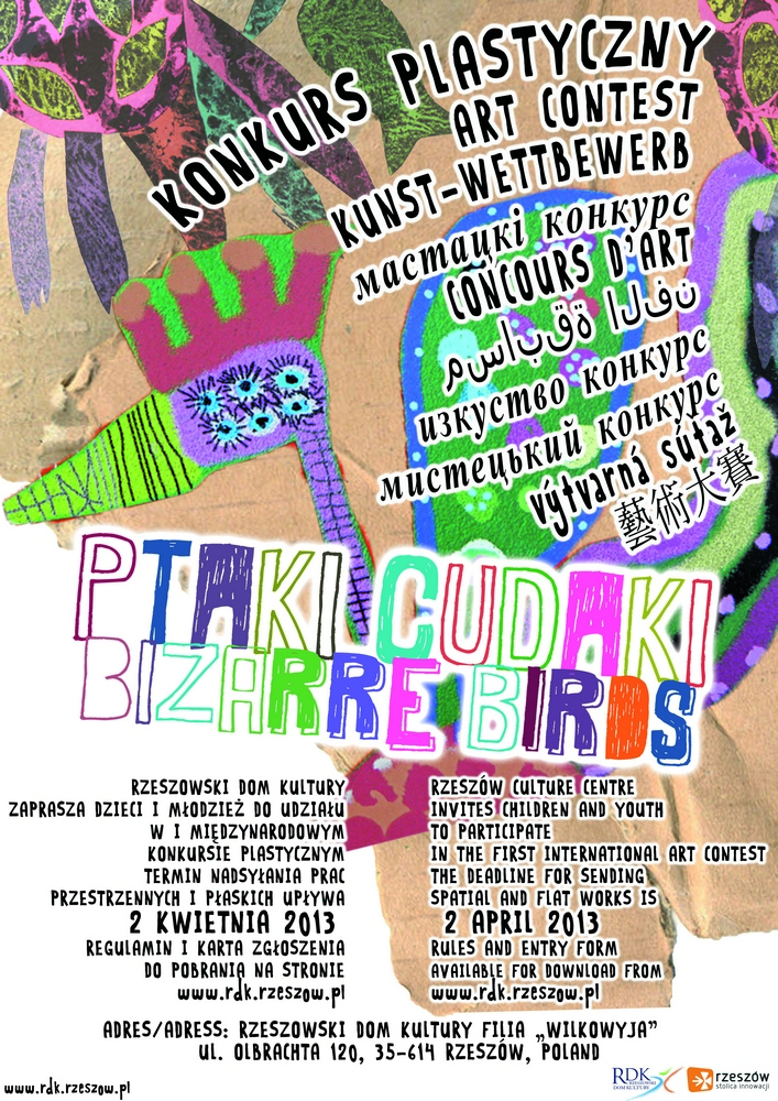 Miedzynarodowy konkurs plastyczny ptaki cudaki kat 50
