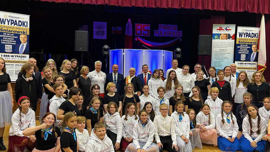 Olimpijczycy jacek wszola i anita wlodarczyk na zabawie w centrum ps w nowym jorku kat