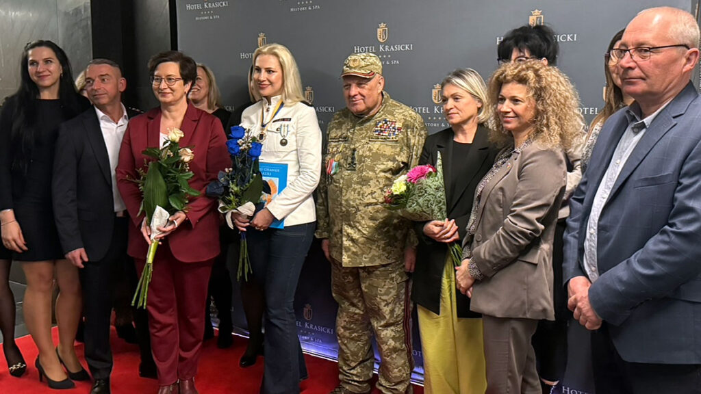 Opening of the new department of the ukrainian europe with ukraine foundation honourable citizen of ukraine for princess angelika jaroslawska sapieha kat