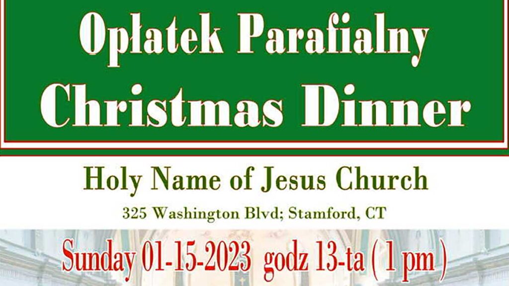 Oplatek parafialny w holy name of jesus church w stamford ct kat