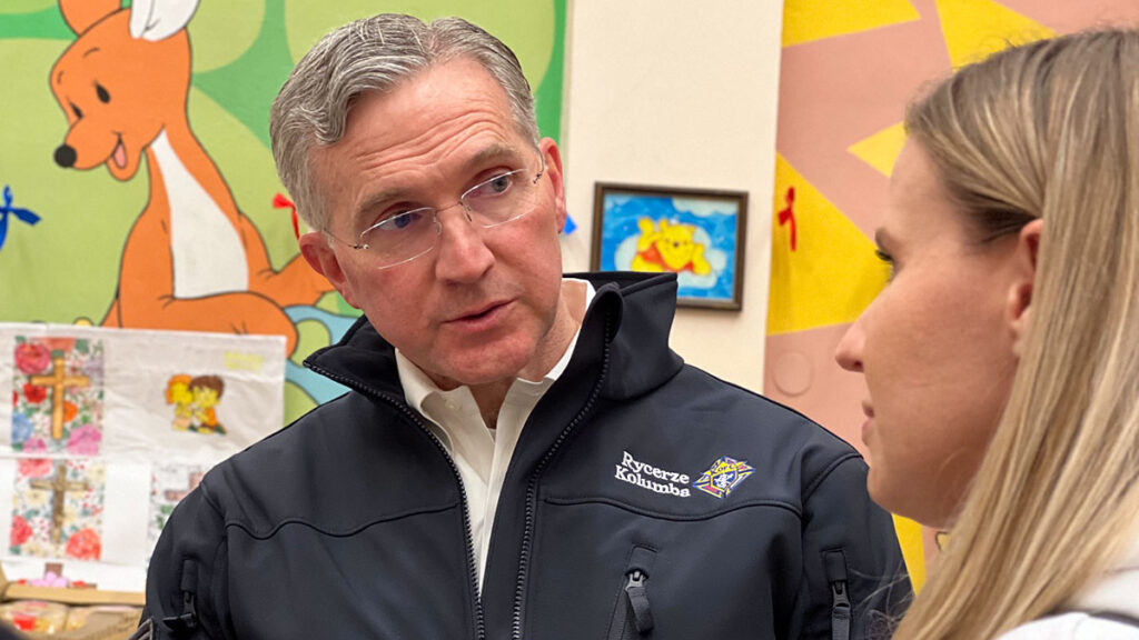 Patrick kelly najwyzszy rycerz zakonu rycerzy kolumba zyczenia na boze narodzenie kat