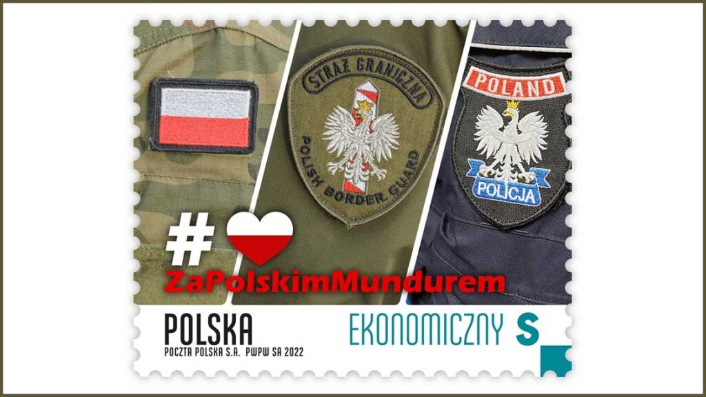 Poczta polska ze specjalna emisja zapolskimmundurem poswiecona obroncom wschodniej granicy kat