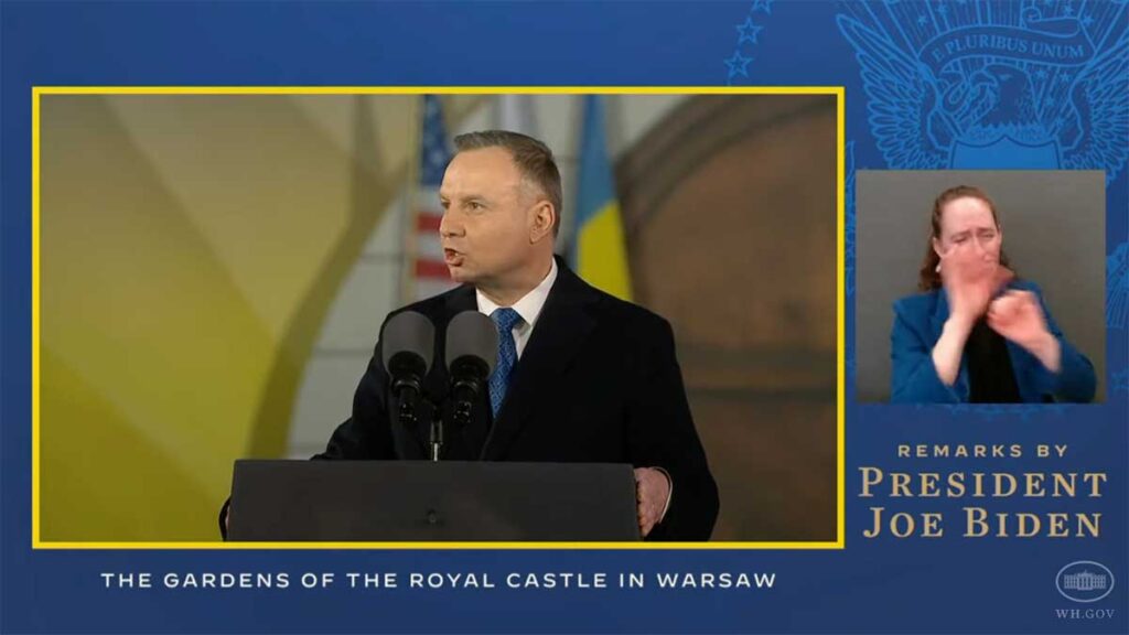 Poland president biden delivers remarks kat