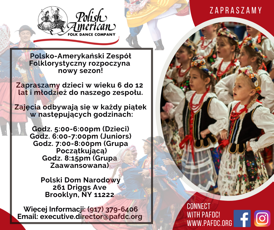 Polish american folk dance company zaprasza na nowy sezon kat