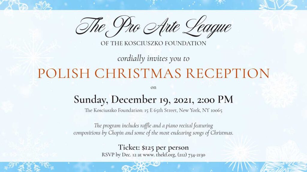Polish christmas reception hosted by the kf pro arte league in nyc kat