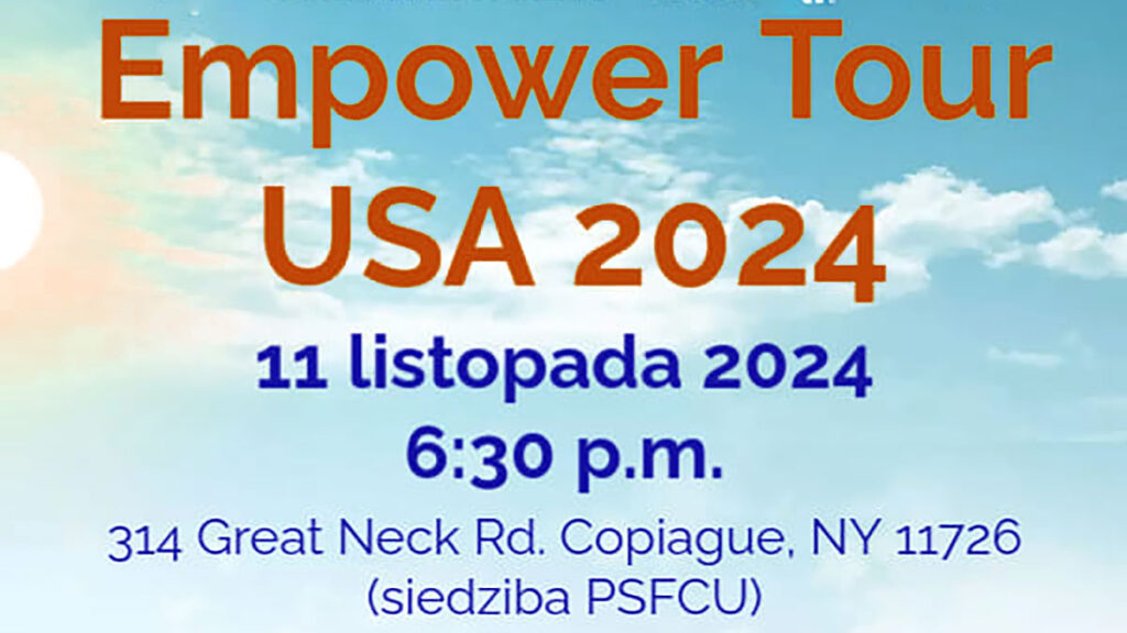 Polonia of long island zaprasza na spotkanie z markiem kaminskim empower tour usa 2024 kat