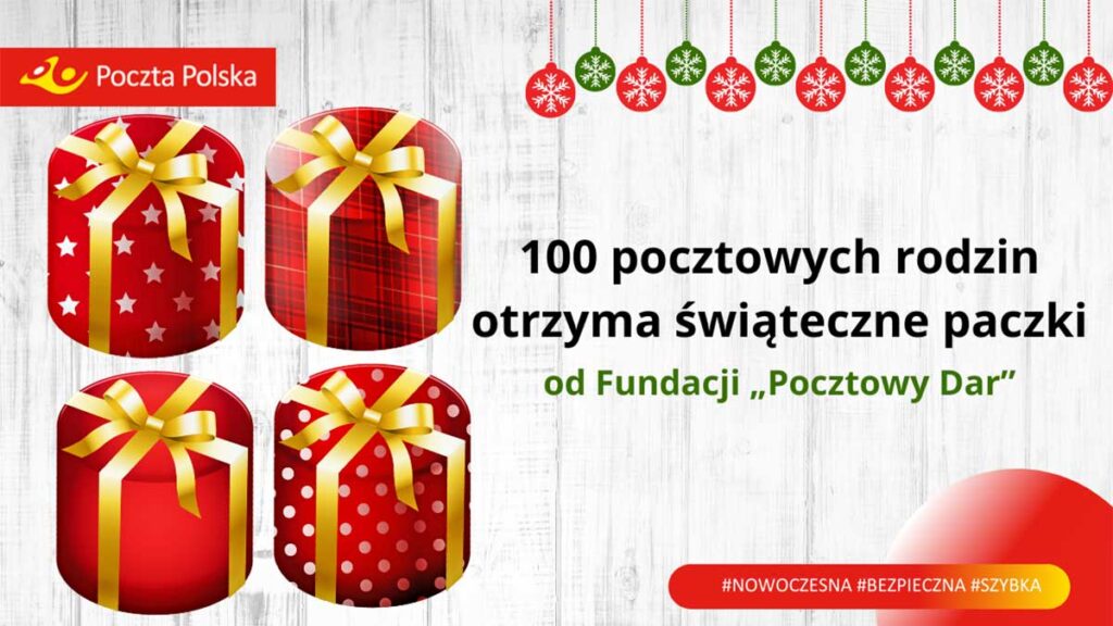 Ponad 100 pocztowych rodzin otrzyma swiateczne paczki od fundacji pocztowy dar kat