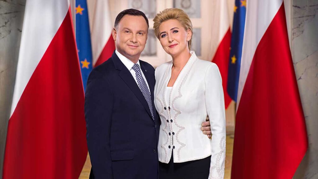 Prezydent duda z malzonka w usa kat