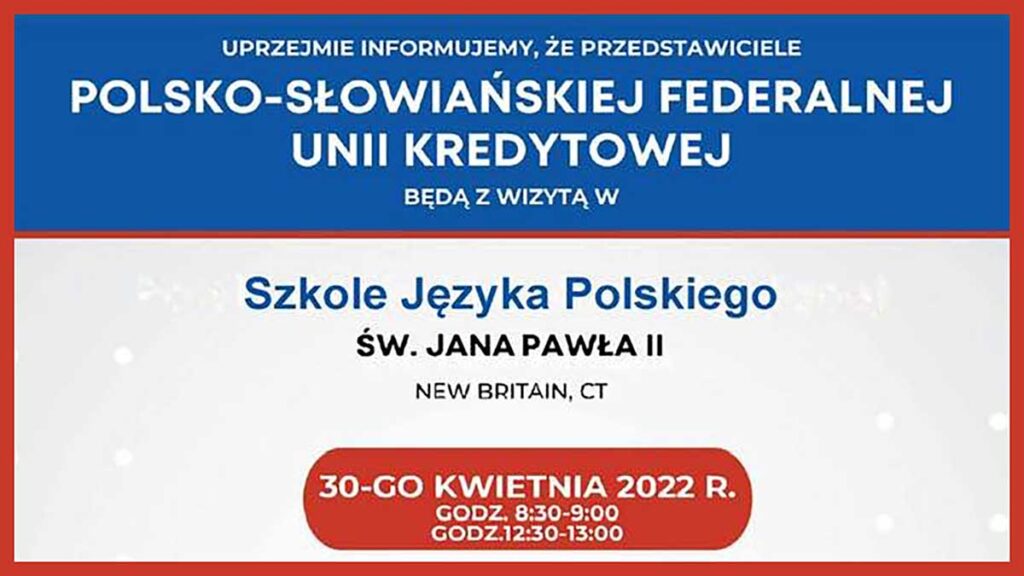 Przedstawiciele psfcu z wizyta w szkole jezyka polskiego im jana pawla ii w new britain ct kat