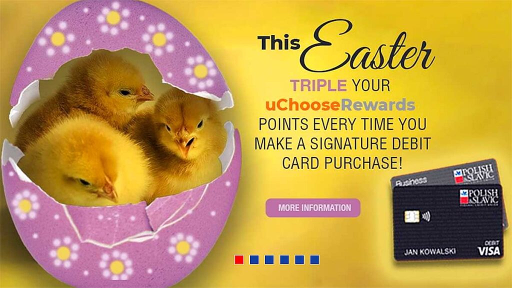 Psfcu for easter triple your uchoose points every time you make a signature debit card purchase kat