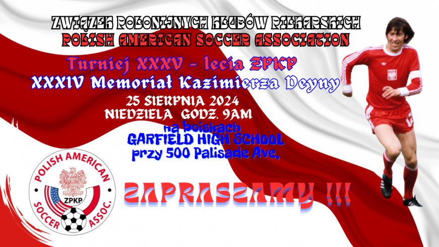 Reprezentacja gwiazd pilkarzy polskich na xxxiv turnieju deyny w garfield kat