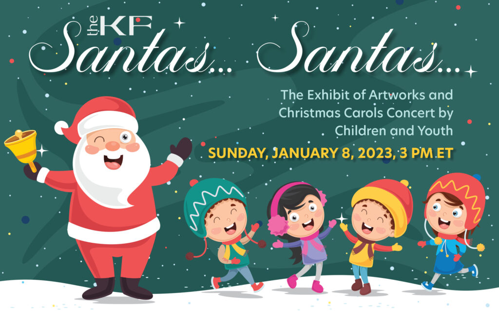 Santas santas an art exhibit and christmas carols singing by young artists in nyc kat