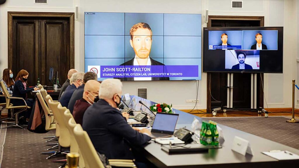 Senacka komisja ds nielegalnej inwigilacji wysluchala ekspertow z the citizen lab uniwersytet toronto kat