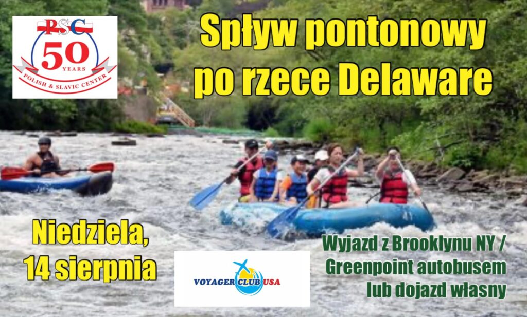 Splyw pontonami po rzece delaware wyjazd autobusem z nowego jorku kat