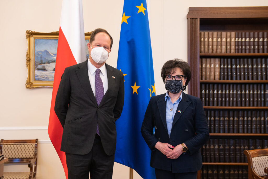 Spotkanie marszalek sejmu elzbiety witek i ambasadora usa marka brzezinskiego kat
