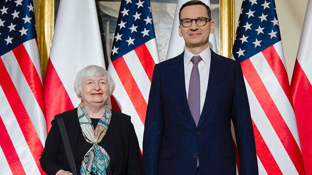 Spotkanie premiera mateusza morawieckiego z sekretarz skarbu usa janet yellen kat