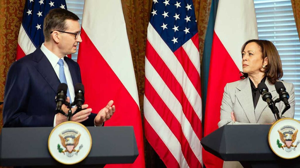Spotkanie premiera mateusza morawieckiego z wiceprezydent kamala harris w bialym domu kat