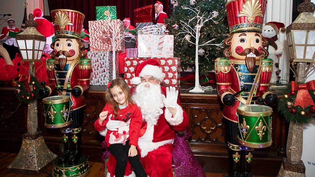 Spotkanie ze swietym mikolajem w centrum na greenpoint ny kat