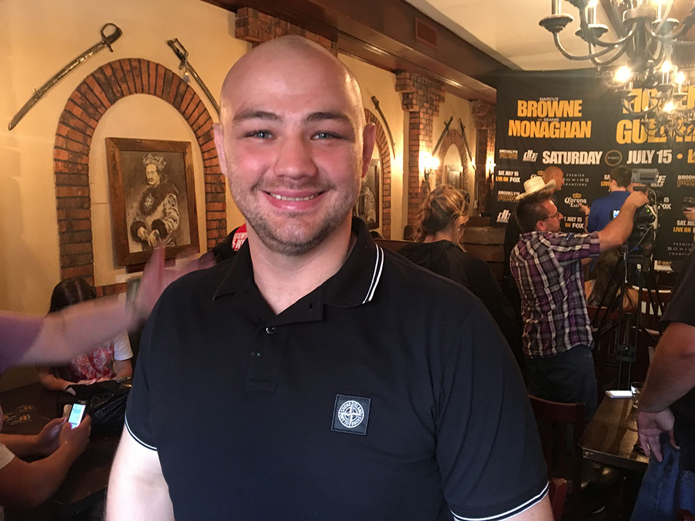 Szpilka kownacki zdjecia z nowego jorku z konferencji prasowej na greenpoincie kat 48